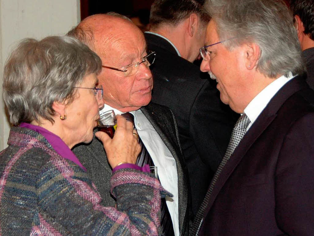 Gemeinderat Wilfried Markus (rechts) im Gesprch mit Karlheinz Hoppe.