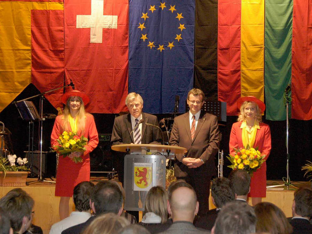 Die Neujahrsansprache von OB Niethammer und Stadtammann Mazzi in Begleitung der Schweizer Stadthostessen