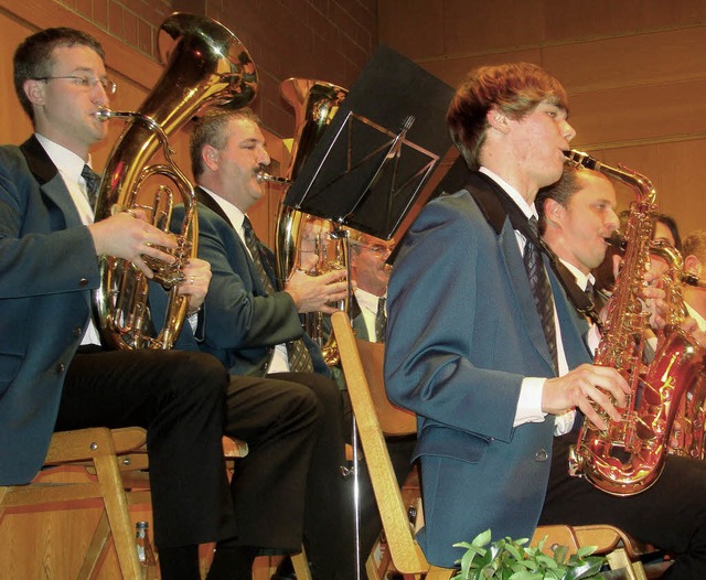 Mit viel Freude am Spiel: Der Musikverein Degerfelden.   | Foto: Ingrid Arndt