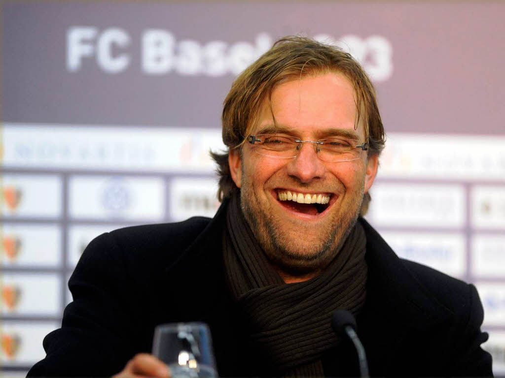 Dortmunds Trainer Jrgen Klopp hatte nach dem Sieg gut lachen.