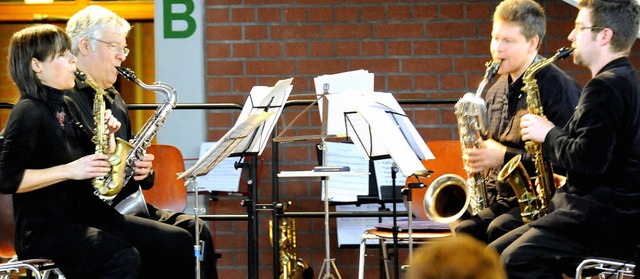 Spitzenmusiker an der Esther-Weber-Sch...s weltbesten Saxophonensembles geniet  | Foto: Markus Zimmermann