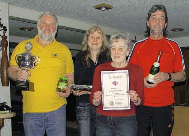 Gewinner des Wanderpokals der Betriebs...el, Rita Schwenninger und Bodo Timpel   | Foto: Norbert Kriegl