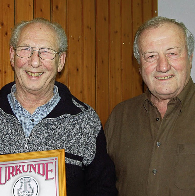 Ehrensnger  wurde Alfred Hettich (lin...d  wurde Heinz Ketterer fr 40 Jahre.   | Foto: Pia Grttinger