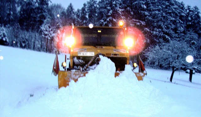 Auch auf dem Hasenberg ist der Winterdienst der Gemeinde im Einsatz.   | Foto: gemeinde