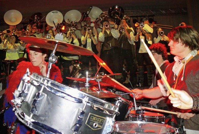 Der Drummer sorgt auch bei den Guggenmusiken fr den richtigen Rhythmus.   | Foto: Ute Aschendorf