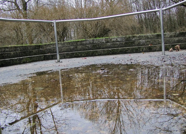 Das Kneippbecken im Grttpark bietet einen eher trostlosen Anblick.   | Foto: Niklas Ehrentreich