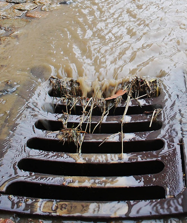 Ob Oberflchenwasser schlussendlich au...tmer am besten bei Regen feststellen.  | Foto: BZ