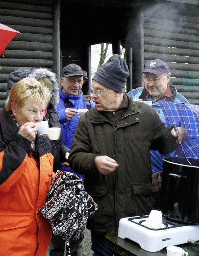 An der Daur-Htte gab es eine  Strkung fr die Wanderer.   | Foto: Privat