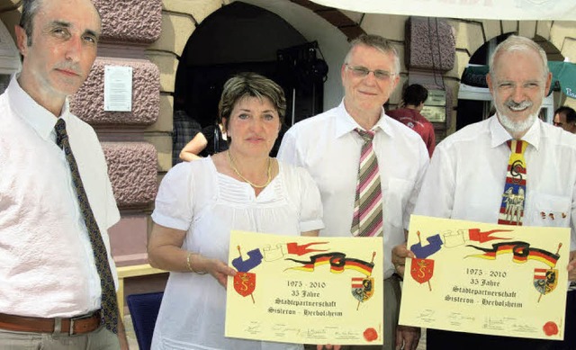 Festakt im Juli des vergangenen Jahres...wird in Sisteron noch einmal gefeiert.  | Foto: Ilona Hge