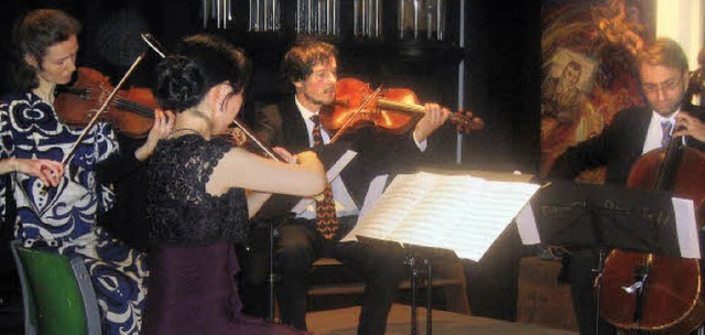 Das Manary Quartett startete   im Waldkircher Orgelbauersaal ins  neue Jahr.    | Foto: Hildegard Karig
