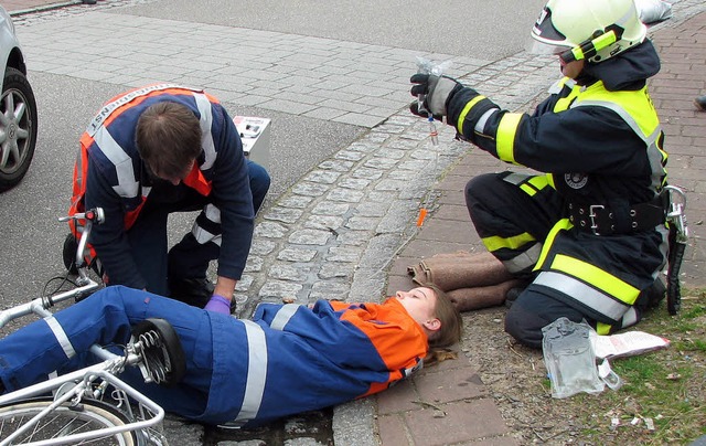 In zahlreichen Proben  simulierte die ...  im vergangenen Jahr  den Ernstfall.   | Foto: Archiv