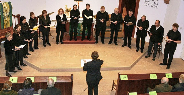 Das Vokalensemble Ettenheim bei seinem Konzert.   | Foto: Sandra Decoux-Kone