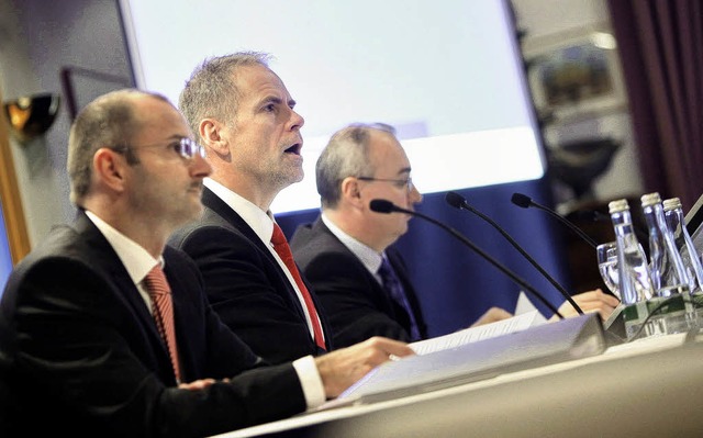 Das neue Triumvirat: Vorstandsvorsitze... Timo Baumer (links) und  Thomas Ruff.  | Foto: christoph breithaupt