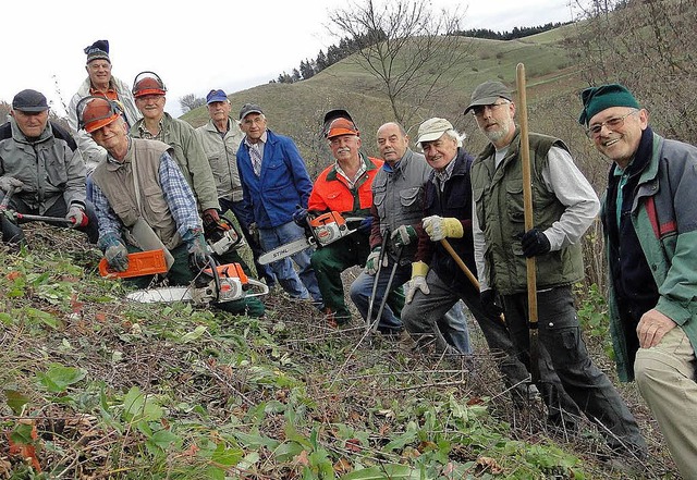 Zufriedene Gesichter nach  anstrengend...am Steilhang ber dem Eichstetter Tal   | Foto: privat