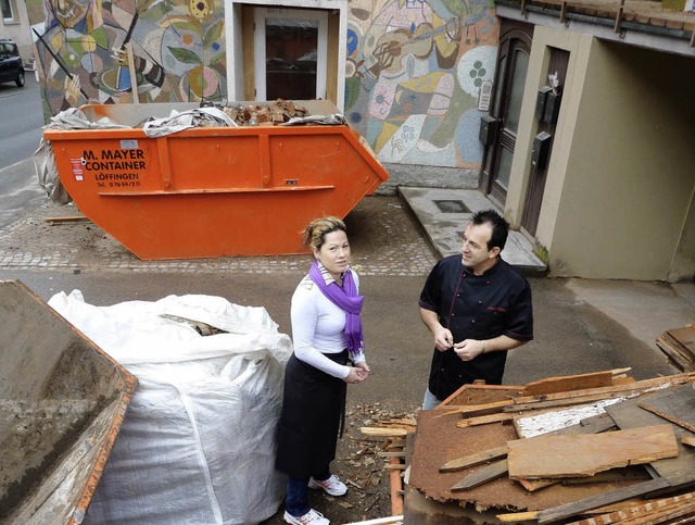 Viel Arbeit fr Stela und Lucian Habic... in ein Drei-Sterne-Hotel verwandeln.   | Foto: Heidrun Simoneit