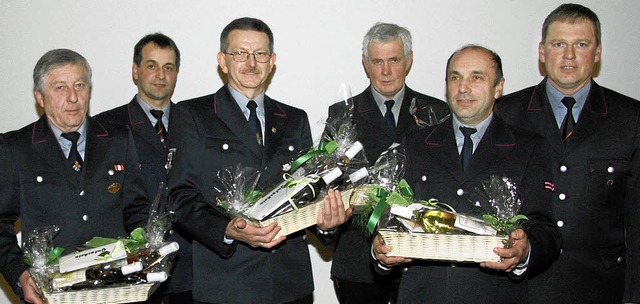 Der Oberrotweiler Feuerwehrkommandant ...r Vgtle, Otto Martin und Karl Laible.  | Foto: Herbert Trogus