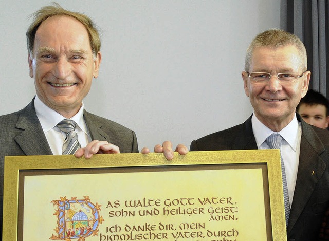 Gerhard Hans-Karl Drr (links) ist Nachfolger von Hermann Zucker.   | Foto: B. Schaller