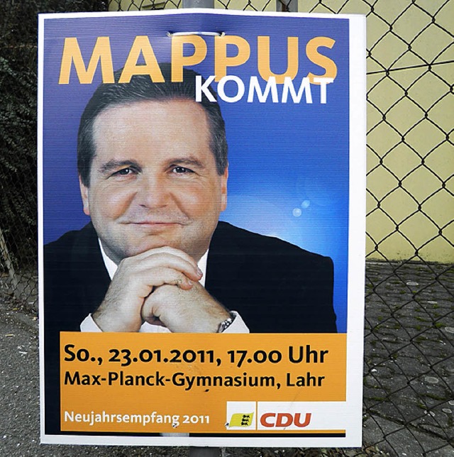 Dieses Plakat ist der Stein des Anstoes.  | Foto: U. Derndinger