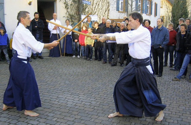 Nicht nur in den Ausstellungsrumen, a...eil ging es um  &#8222;Aikido&#8220;.   | Foto: Anne Freyer