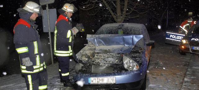 Vom Fiesta blieb nur ein Haufen Schrott.  | Foto: Polizei