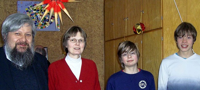 Annegret und Arno Krieg bewerben sich ...n (rechts) und Simon in Lffingen vor.  | Foto: Karla Scherer