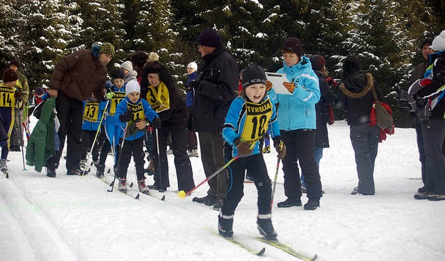 Voller Tatendrang: Start zum Kinderlanglauf in Blasiwald  | Foto: junkel