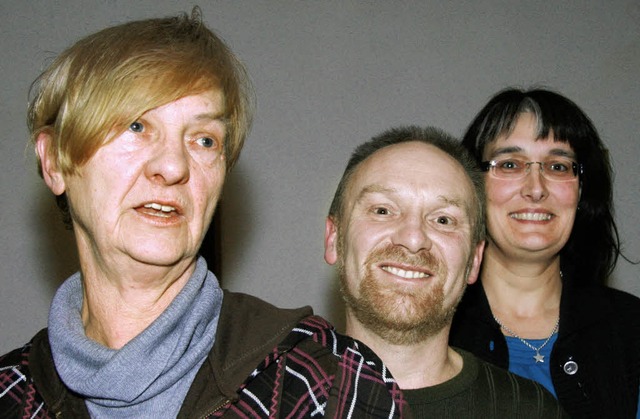 Heidi Mogel, Winfried und Annette Hall...seit 25 Jahren im Schferhundeverein.   | Foto: Eva Korinth