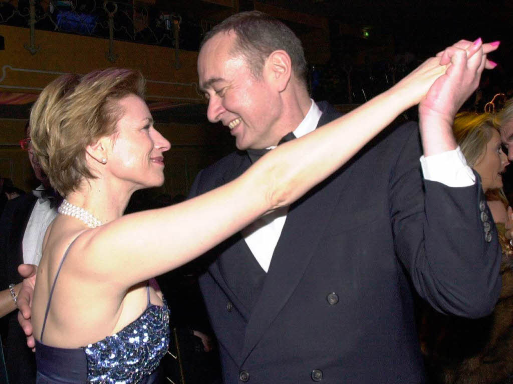2002: Eichinger mit seinem damaligen Partnerin Corinna Harfouch beim Deutschen Filmball in Mnchen