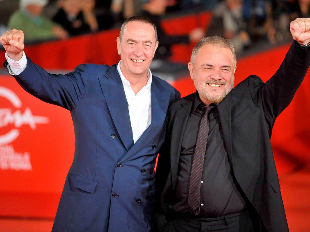 2008: Mit Regisseur Uli Edel bei der  Premiere des  Films "Der Baader Meinhof Komplex" auf dem Film Festival in Rom