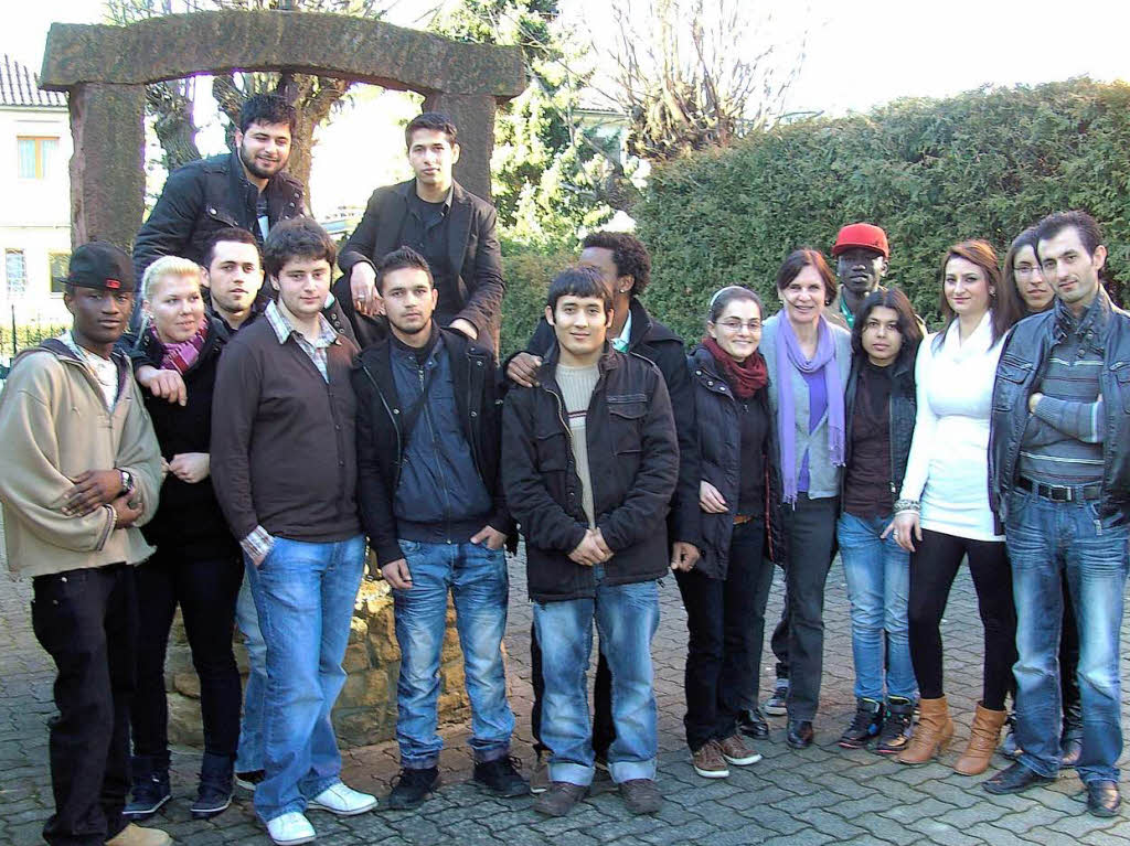 Die Klasse 8 der Internationalen Hauptschule im Rmerhof aus Freiburg.