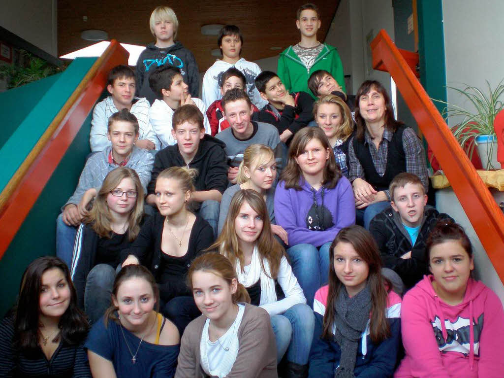 Die Klasse 8 der Werkrealschule Ehrenkirchen.