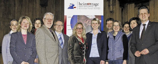 Die Macher der   Heimattage 2012 mit d...olkmann sowie  Oberbrgermeister Frei   | Foto: Losert