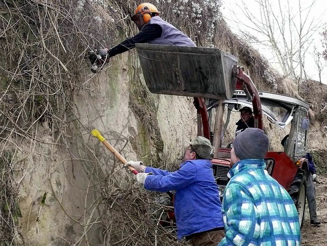 Bickensohler Winzer pflegten die Blachengasse.  | Foto: privat