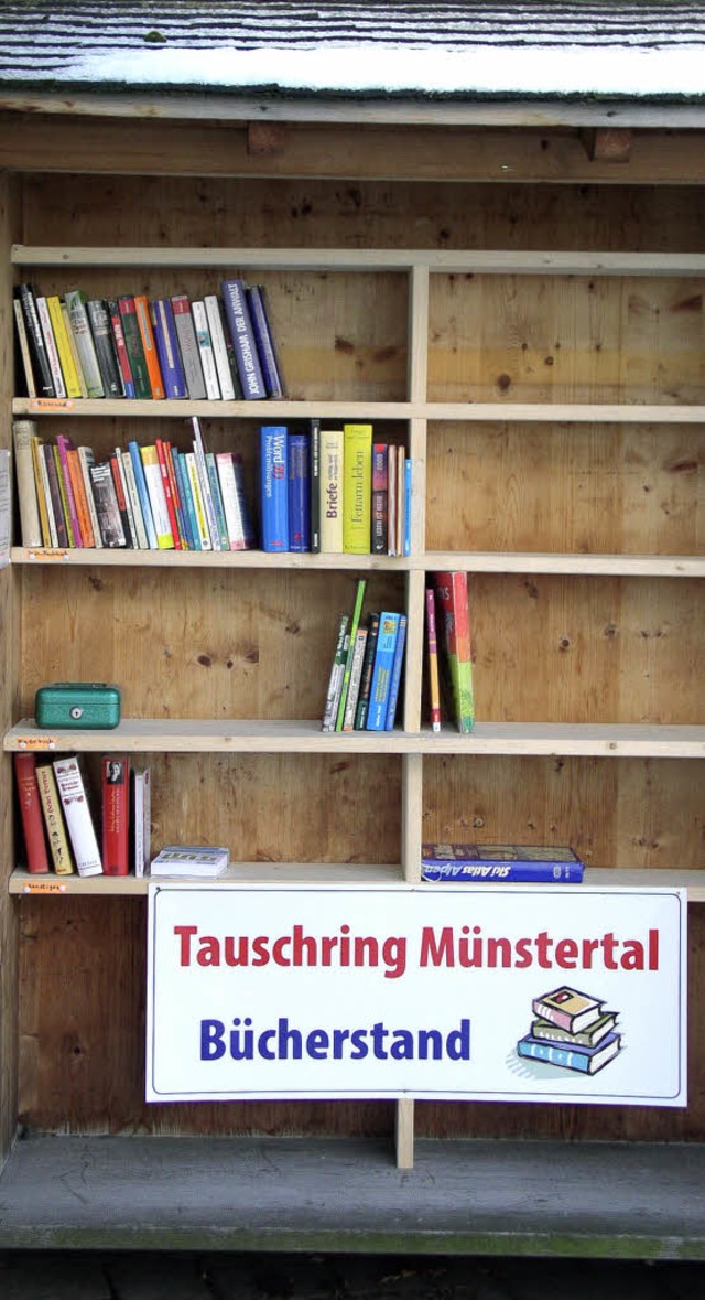 Noch ist Platz fr weitere Spenden im ...cherstand des Tauschrings Mnstertal.   | Foto: E. Gross