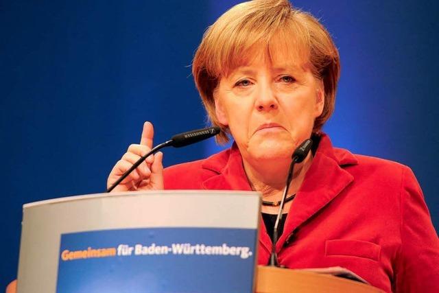 CDU-Landesparteitag: Merkel und Mappus warnen vor Grnen