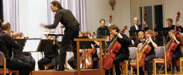 Das Per-Tutti-Orchester unter der Leit...n Nikolaus Reinke in der Steinhalle.   | Foto: Hans Jrgen Kugler