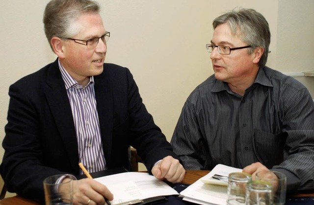 Frank Wellhner und Georg Schmitt im BZ-Interview.   | Foto: Gertrude Siefke