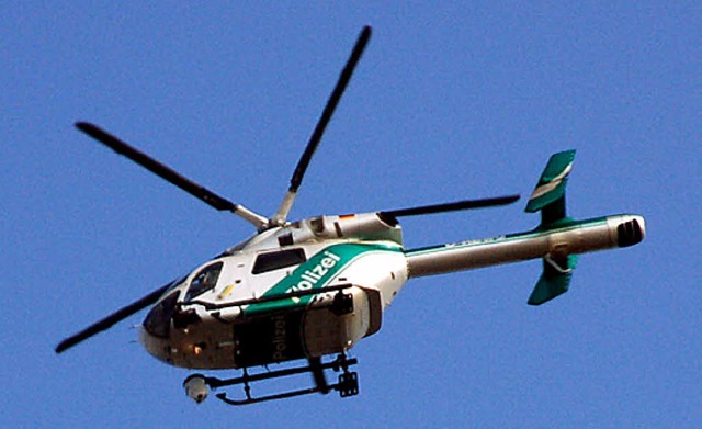 Polizeihubschrauber gestern ber Offenburg.   | Foto: Hsl