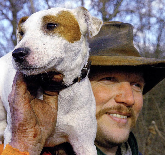 Gefhrlicher Job: Ein Wildschwein riss... Niehsers Hund Filou die Wange auf.    | Foto: Bz-Archiv: W. Knstle