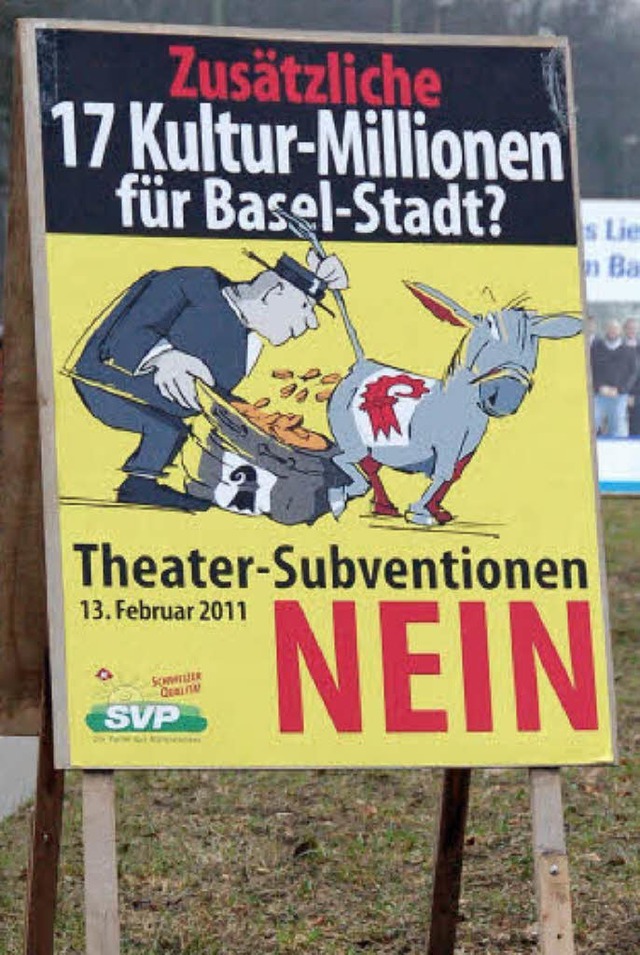 Im Baselbiet herrscht  Wahlkampf. Als ...r Kultursubvention aus Sicht der SVP.   | Foto: Mahro
