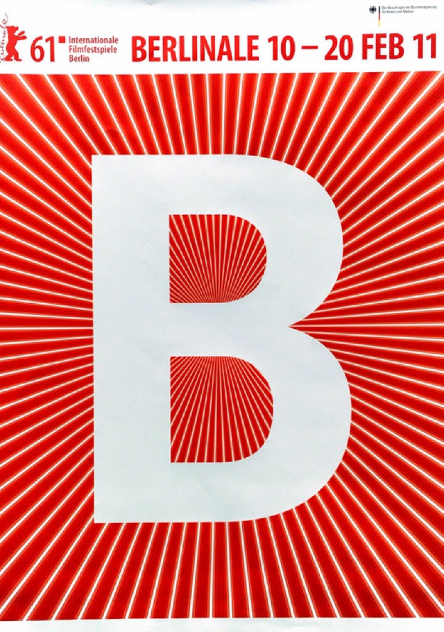Das Festivalplakat mit dem neuen Logo der Berlinale   | Foto: dpa