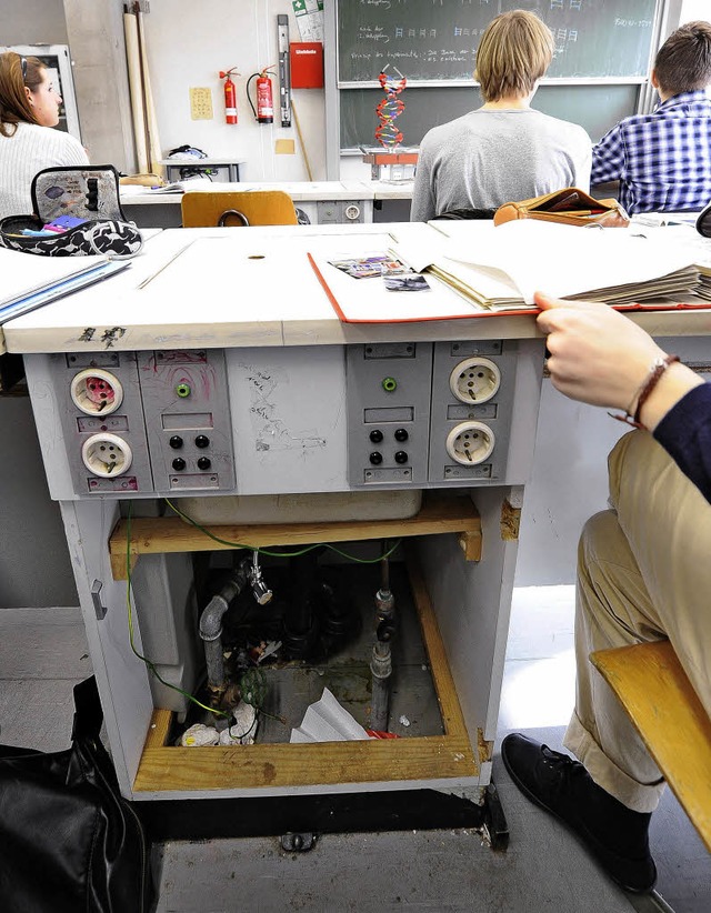 Praktischer Unterricht ist in Chemie praktisch kaum  mglich.  | Foto: Ingo Schneider