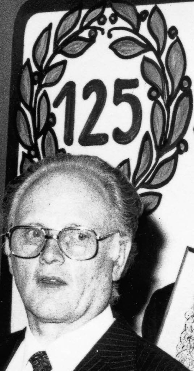 Schon vor 25 Jahren, beim 125. des Mn...nder im Amt: Franz-Josef Sprekelmeyer   | Foto: BZ-Archiv