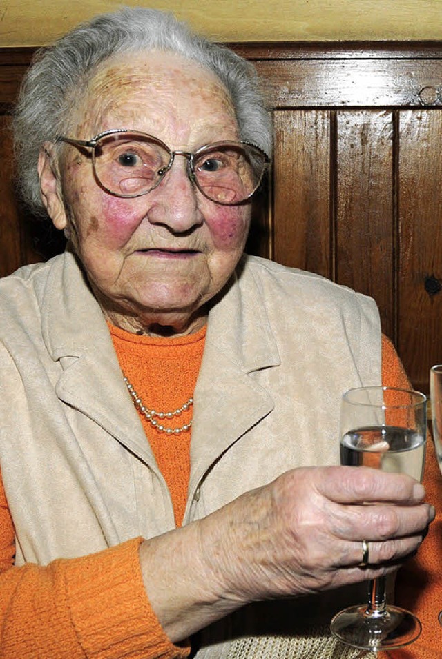 Margarete Wldi ist mit 90 Jahren das lteste Mitglied des Vereins.  | Foto: b. schaller