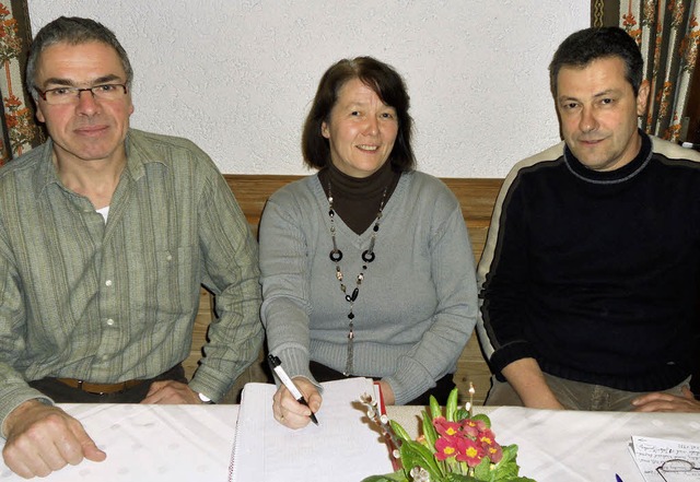 Das neue Fhrungs-Team des Landschafts...chts) und dem neuen Vize Anton Schmid.  | Foto: Paul Berger