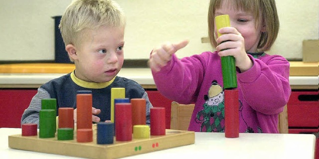 Kinder mit  Down-Syndrom, wie dieser J...inderung nicht so offensichtlich ist.   | Foto: ddp