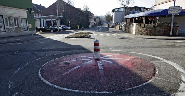 Der provisorische Kreisverkehr soll einen Durchmesser von 26 Metern bekommen.   | Foto: Christoph Breithaupt