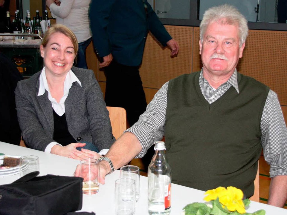 Altbürgermeister Hansjörg Thoma mit seiner Tochter Natascha  | Foto: Silvia Faller