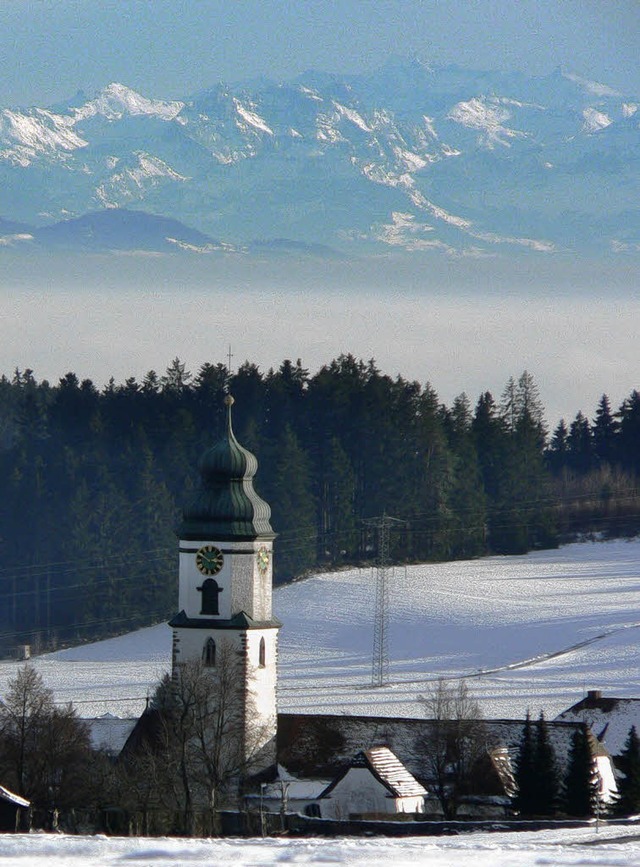 Grandiose Alpensicht in Grafenhausen bei frhlingshaften Temperaturen.   | Foto: Dorothe Kuhlmann