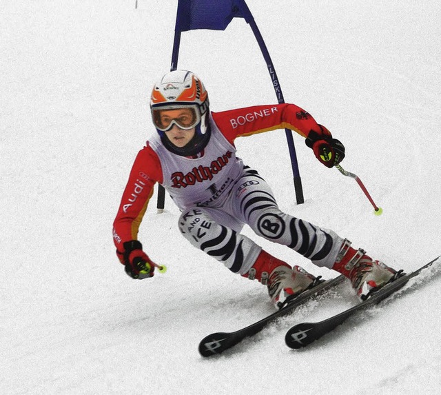 Direkte Linie zum Erfolg: Sabrina Kien...udem die Vizemeisterschaft im Slalom.   | Foto: gerhard Herzog